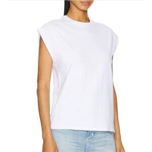 New Good American Women's Size XS Muscle Tee White *Stains*